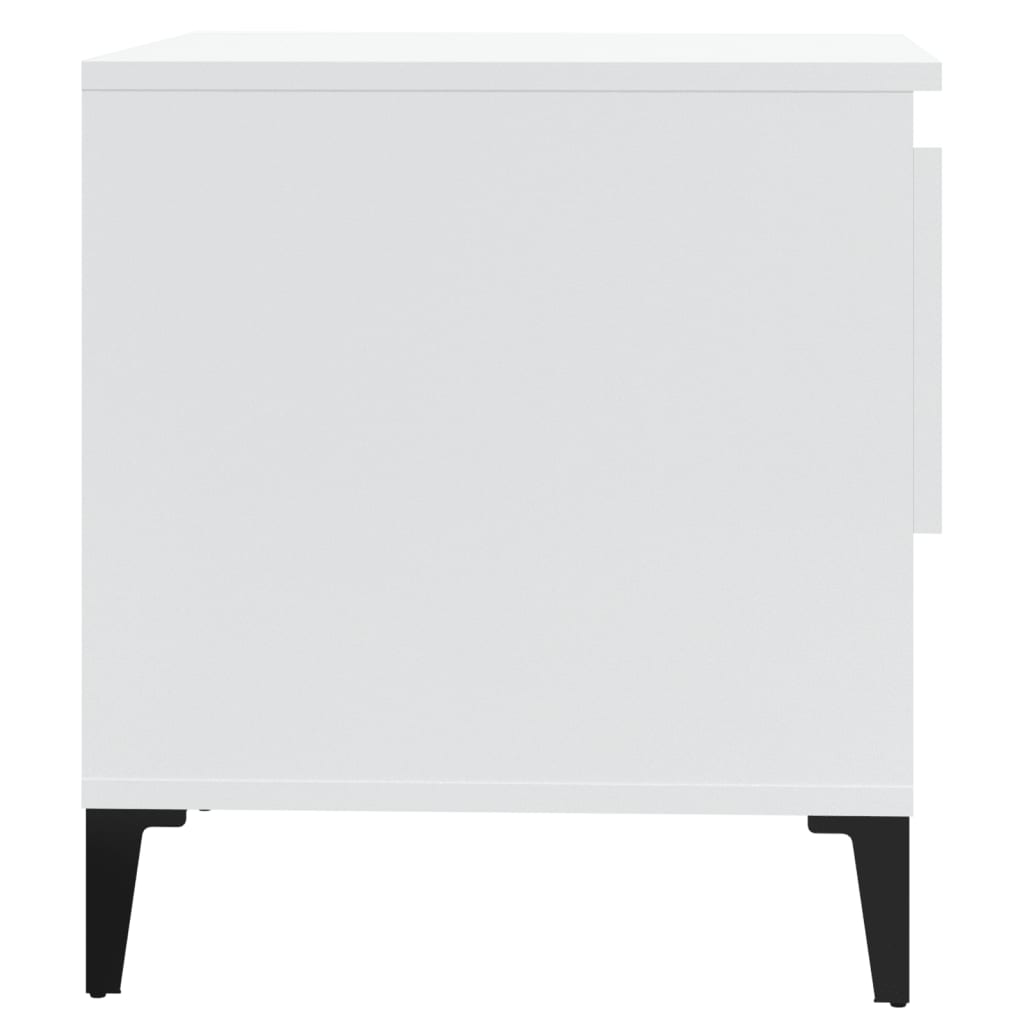Table d'appoint Blanc brillant 50x46x50 cm Bois d'ingénierie - XIOS