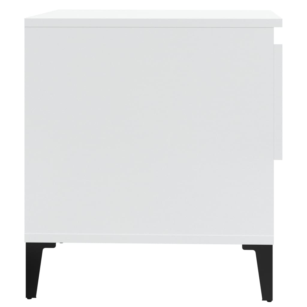 Tables d'appoint 2pcs Blanc brillant 50x46x50cm Bois ingénierie - XIOS