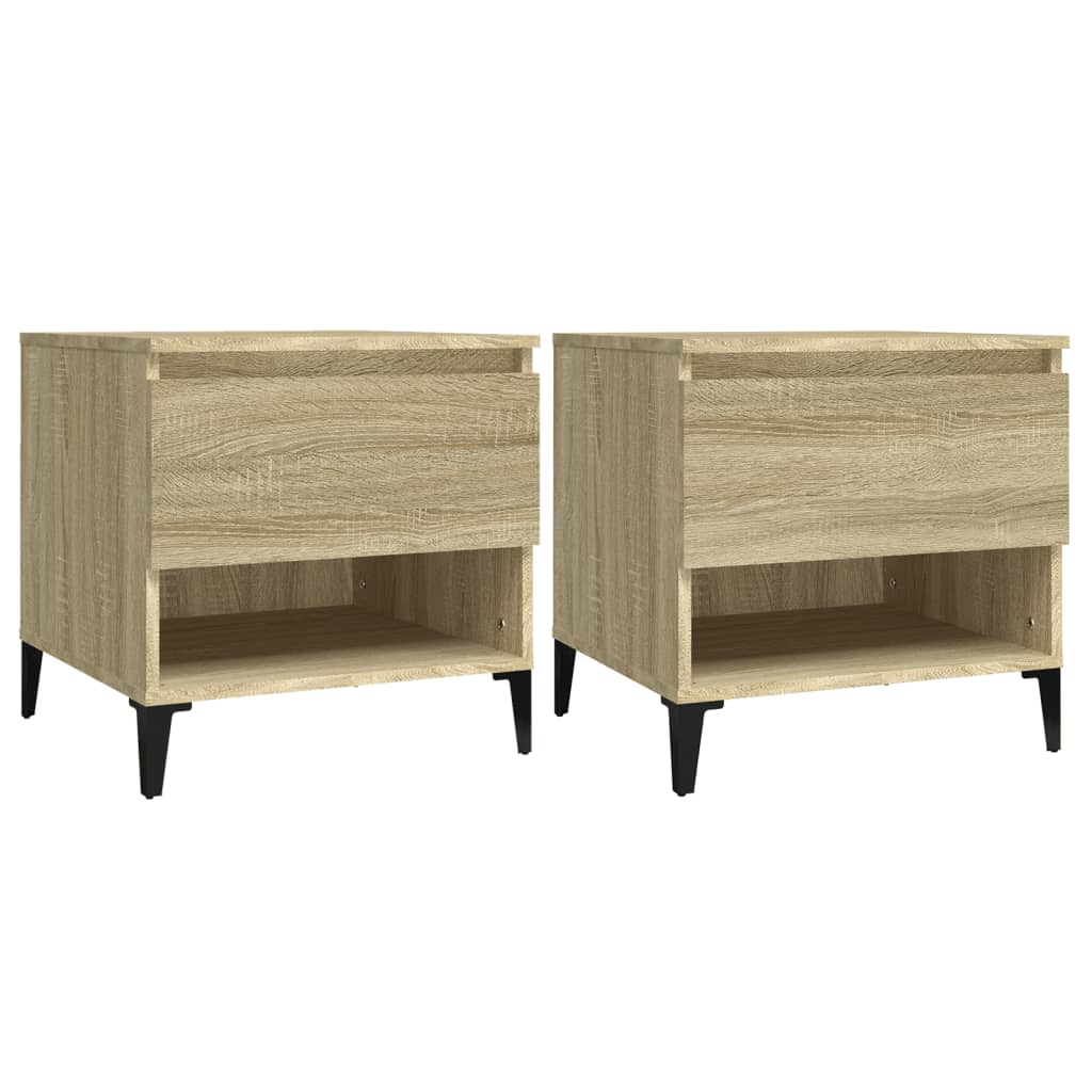 Tables d'appoint 2 pcs Chêne sonoma 50x46x50 cm Bois ingénierie - XIOS