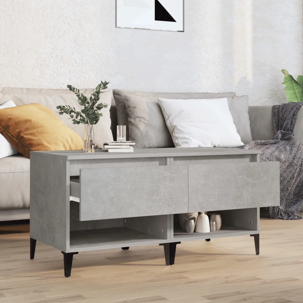 Tables d'appoint 2 pcs Gris béton 50x46x50 cm Bois d'ingénierie - XIOS