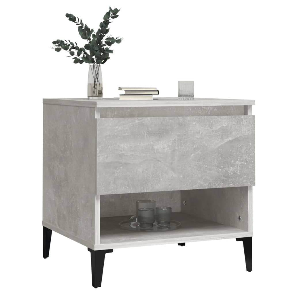 Tables d'appoint 2 pcs Gris béton 50x46x50 cm Bois d'ingénierie - XIOS