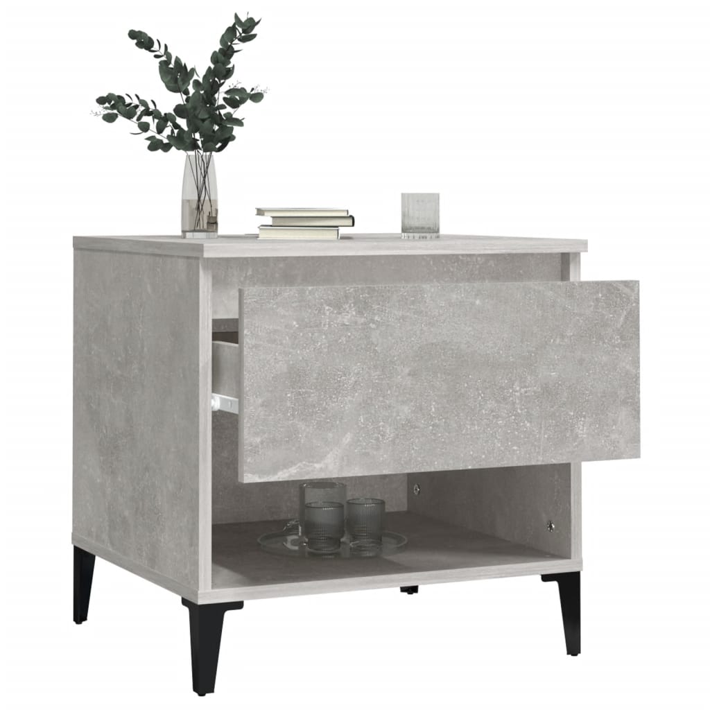 Tables d'appoint 2 pcs Gris béton 50x46x50 cm Bois d'ingénierie - XIOS
