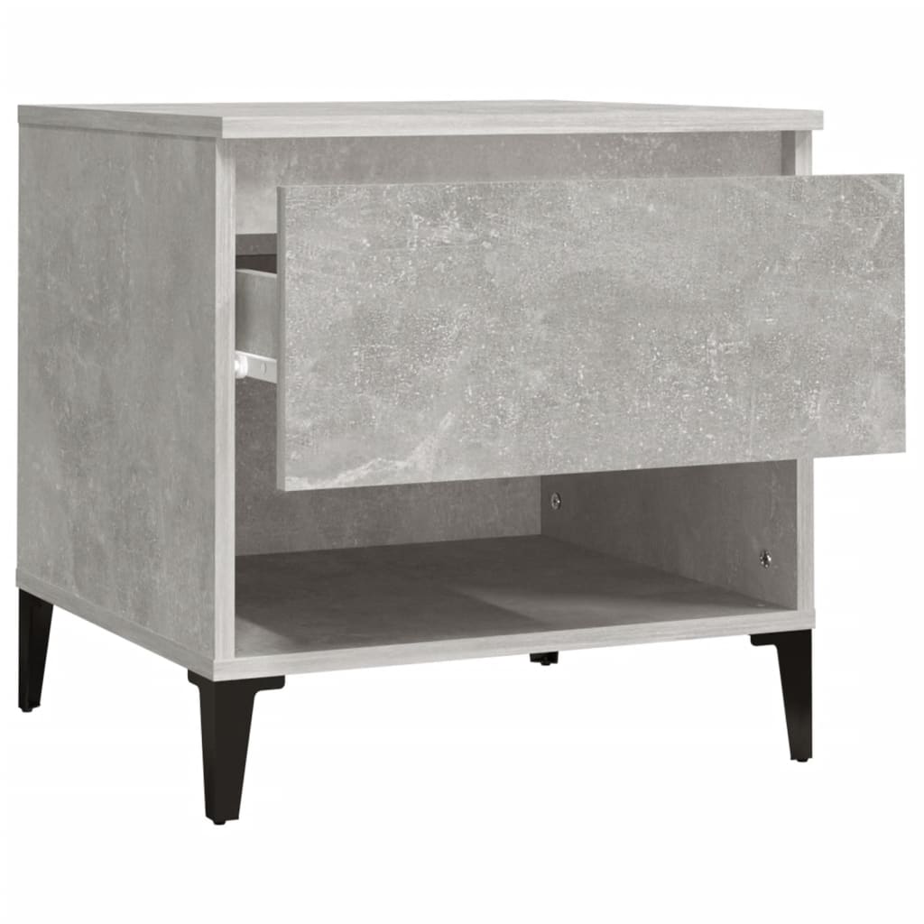 Tables d'appoint 2 pcs Gris béton 50x46x50 cm Bois d'ingénierie - XIOS