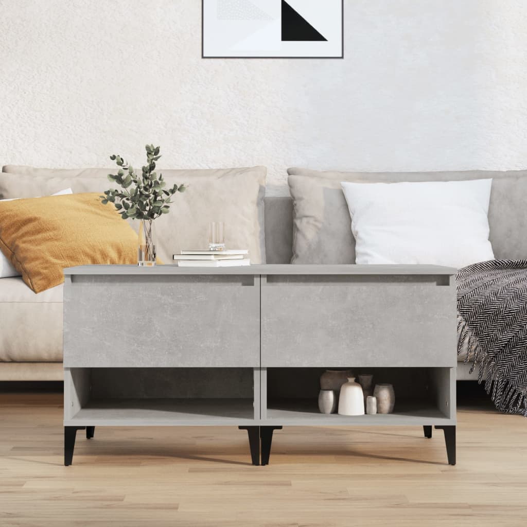 Tables d'appoint 2 pcs Gris béton 50x46x50 cm Bois d'ingénierie - XIOS