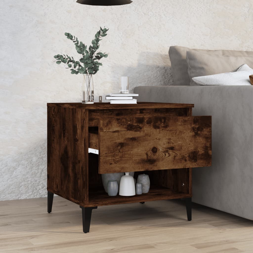 Table d'appoint Chêne fumé 50x46x50 cm Bois d'ingénierie - XIOS