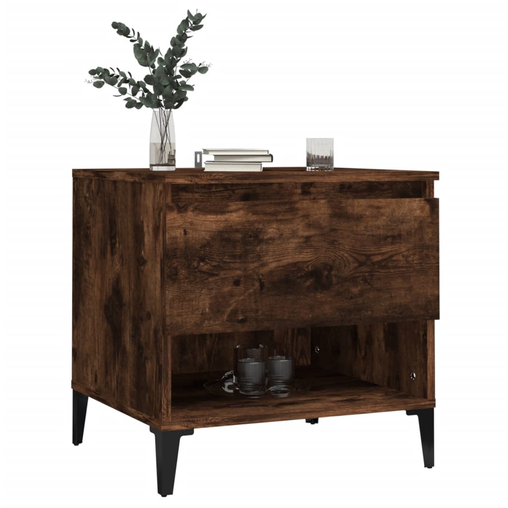 Table d'appoint Chêne fumé 50x46x50 cm Bois d'ingénierie - XIOS