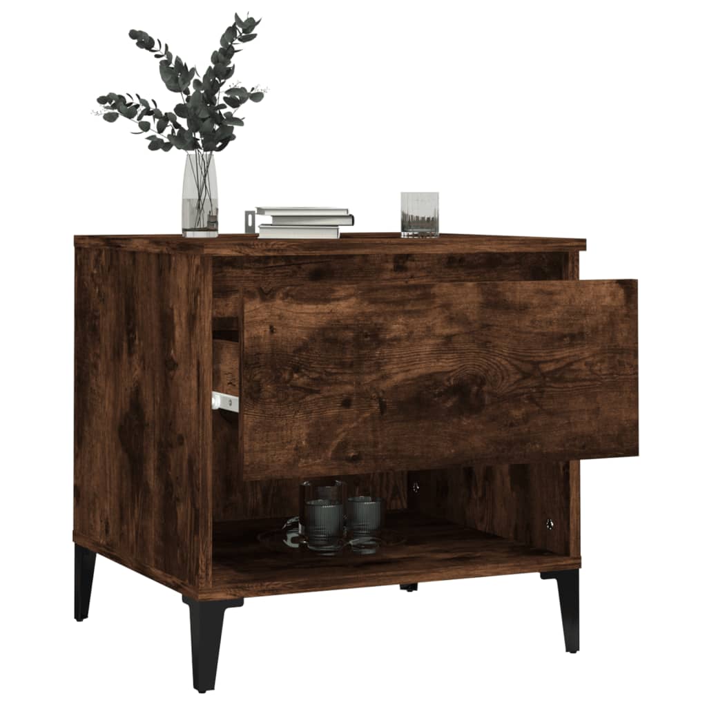 Table d'appoint Chêne fumé 50x46x50 cm Bois d'ingénierie - XIOS