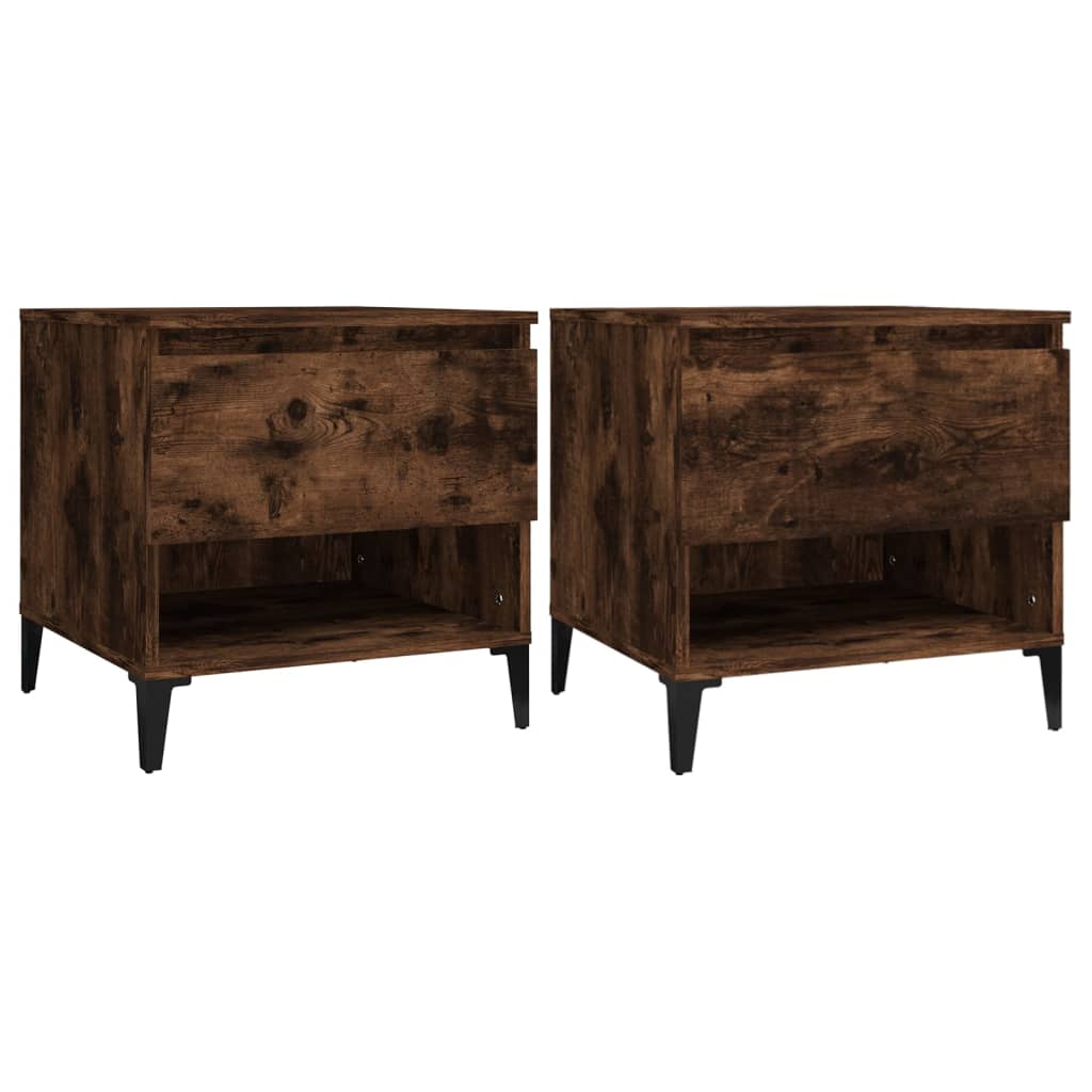 Tables d'appoint 2 pcs Chêne fumé 50x46x50 cm Bois ingénierie - XIOS