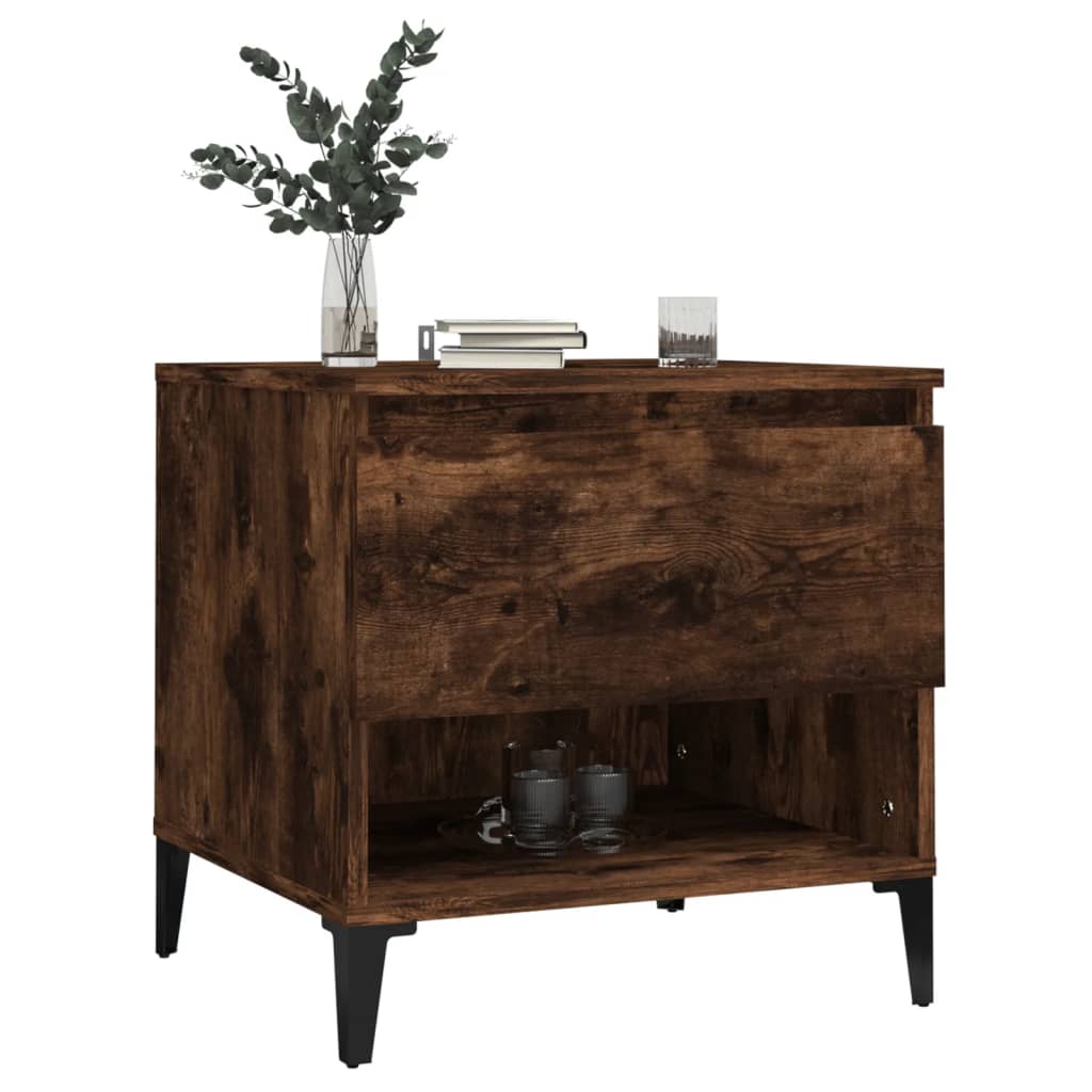 Tables d'appoint 2 pcs Chêne fumé 50x46x50 cm Bois ingénierie - XIOS