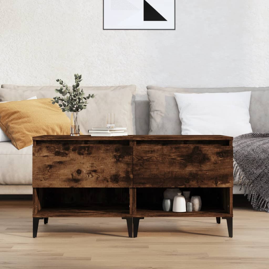 Tables d'appoint 2 pcs Chêne fumé 50x46x50 cm Bois ingénierie - XIOS