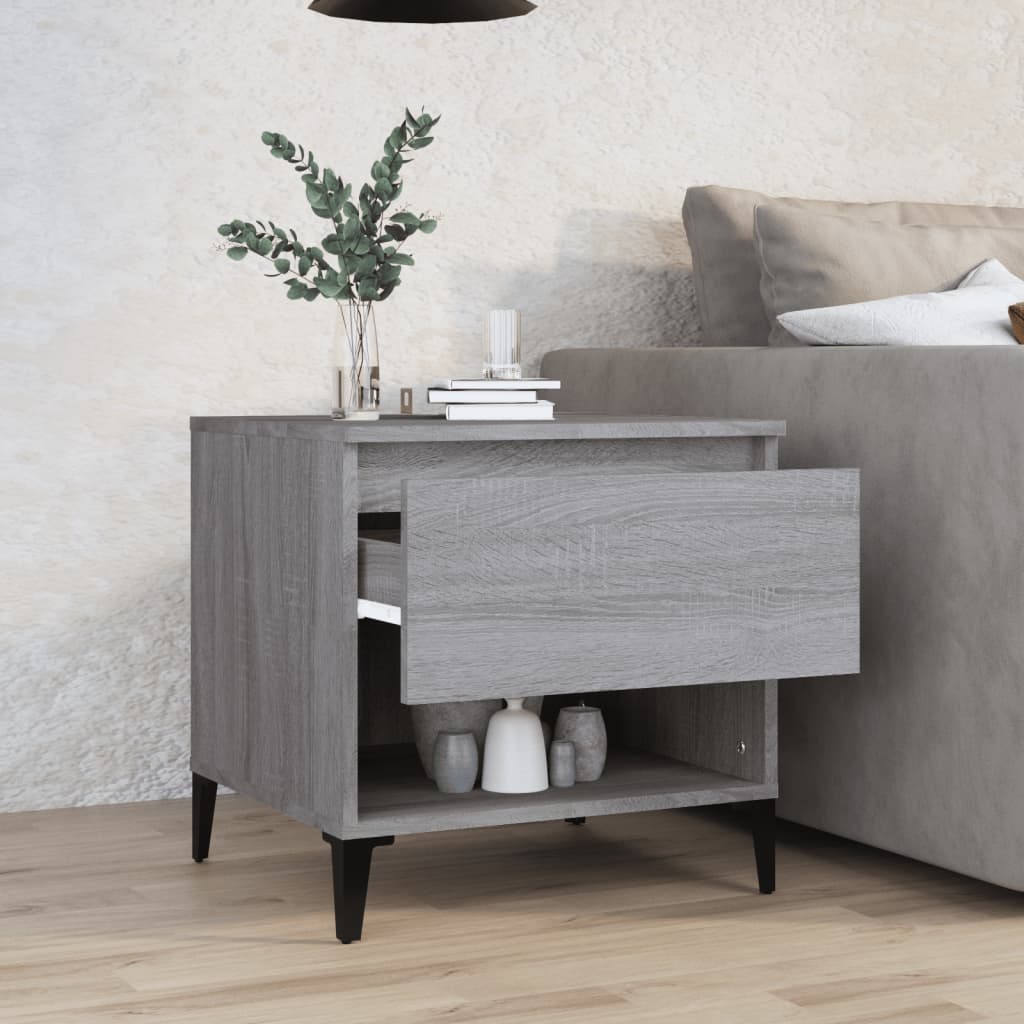 Table d'appoint Sonoma gris 50x46x50 cm Bois d'ingénierie - XIOS