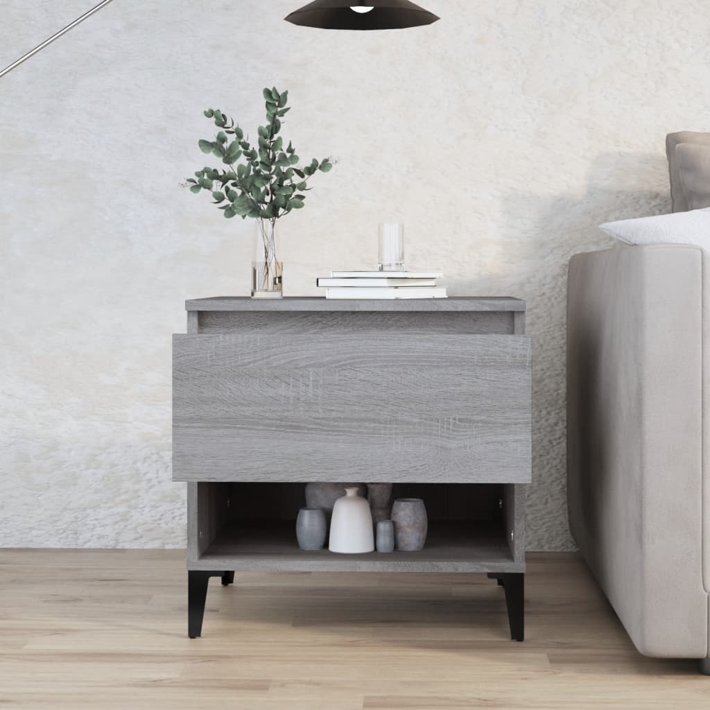 Table d'appoint Sonoma gris 50x46x50 cm Bois d'ingénierie - XIOS
