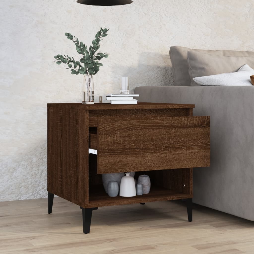 Table d'appoint Chêne marron 50x46x50 cm Bois d'ingénierie - XIOS