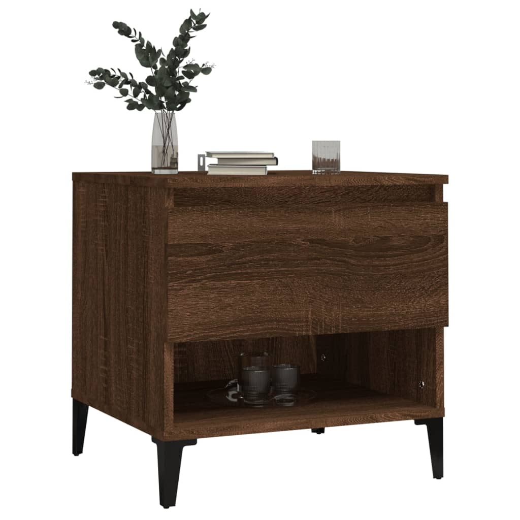 Table d'appoint Chêne marron 50x46x50 cm Bois d'ingénierie - XIOS