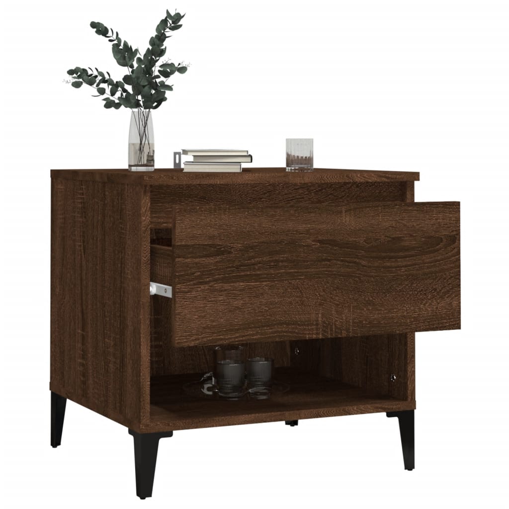 Table d'appoint Chêne marron 50x46x50 cm Bois d'ingénierie - XIOS