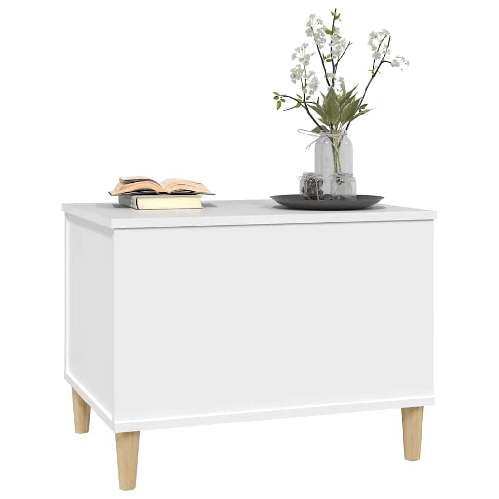 Table basse Blanc 60x44,5x45 cm Bois d'ingénierie - XIOS