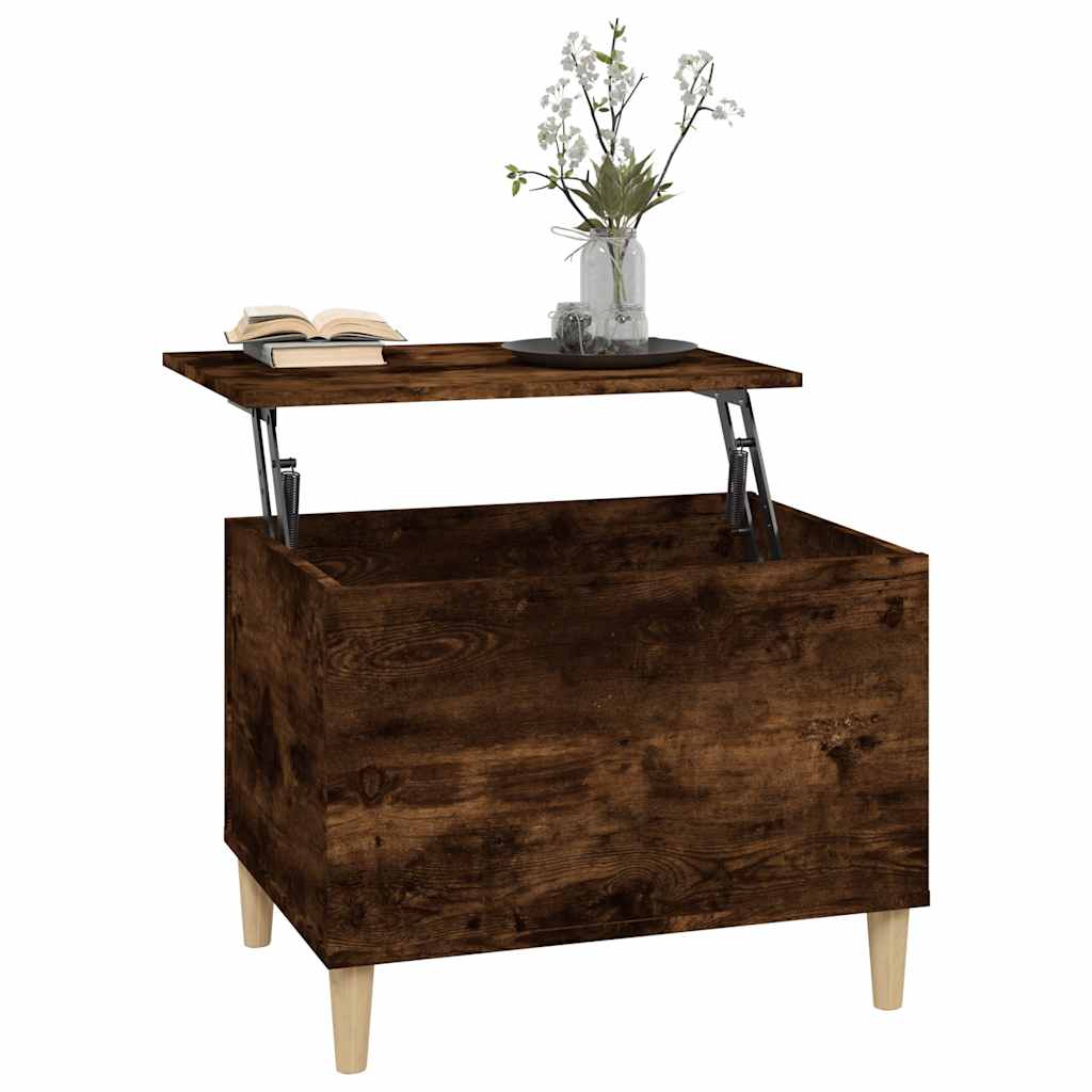 Table basse Chêne fumé 60x44,5x45 cm Bois d'ingénierie - XIOS