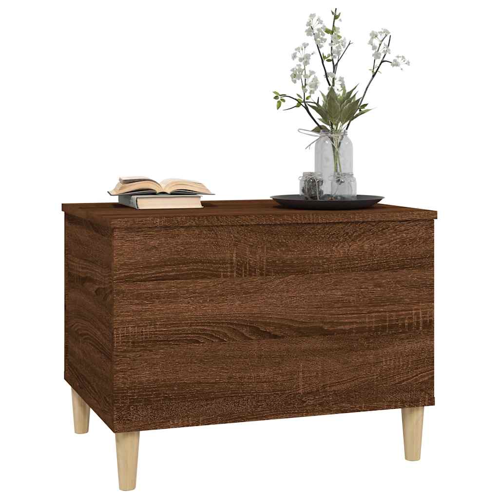 Table basse Chêne marron 60x44,5x45 cm Bois d'ingénierie - XIOS