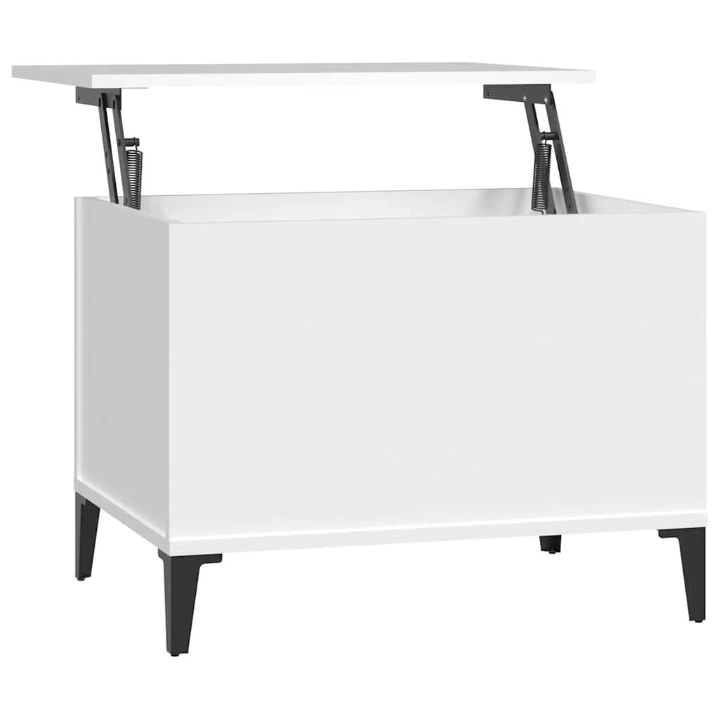 Table basse Blanc 60x44,5x45 cm Bois d'ingénierie - XIOS