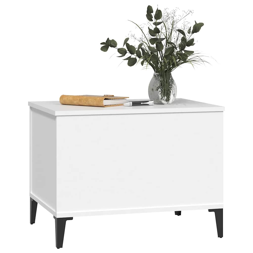 Table basse Blanc 60x44,5x45 cm Bois d'ingénierie - XIOS