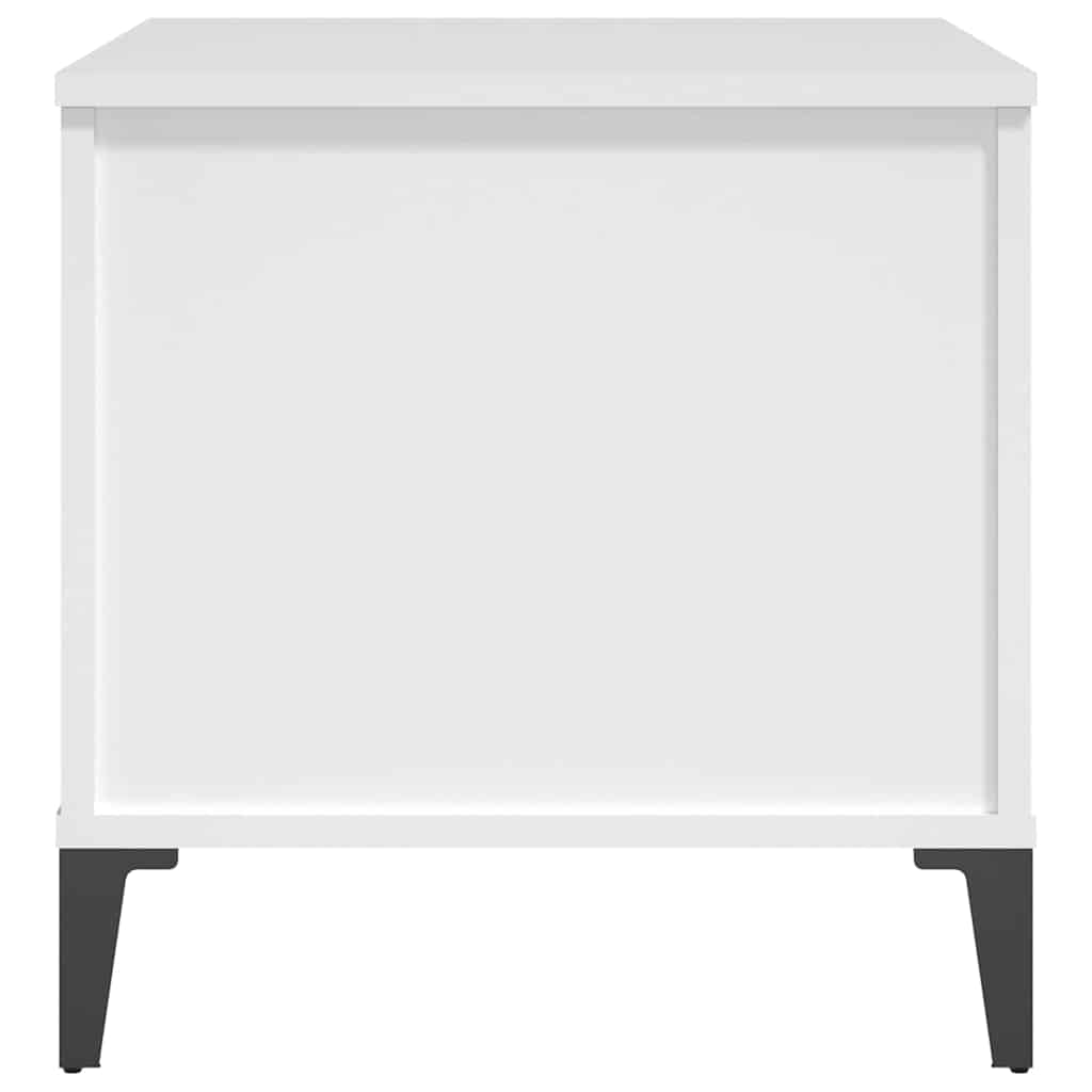 Table basse Blanc 60x44,5x45 cm Bois d'ingénierie - XIOS