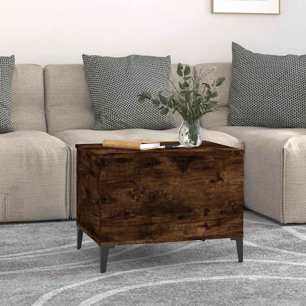 Table basse Chêne fumé 60x44,5x45 cm Bois d'ingénierie - XIOS