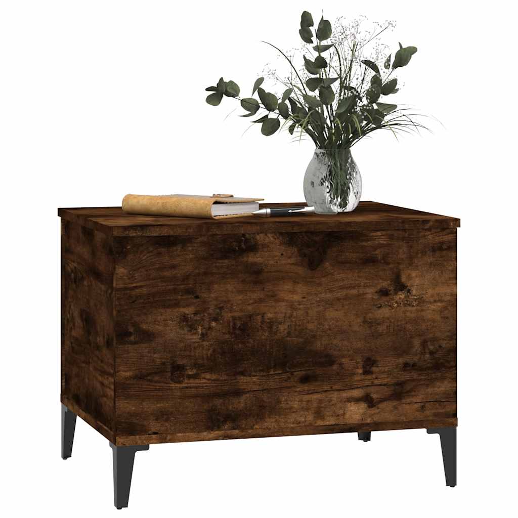 Table basse Chêne fumé 60x44,5x45 cm Bois d'ingénierie - XIOS