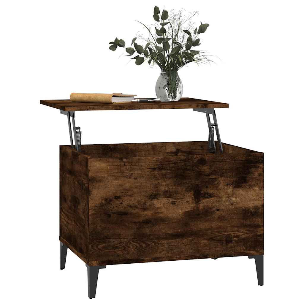 Table basse Chêne fumé 60x44,5x45 cm Bois d'ingénierie - XIOS
