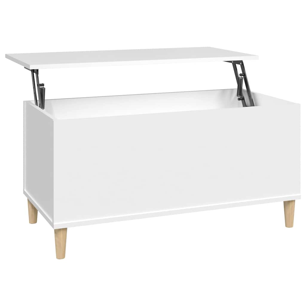 Table basse Blanc 90x44,5x45 cm Bois d'ingénierie - XIOS