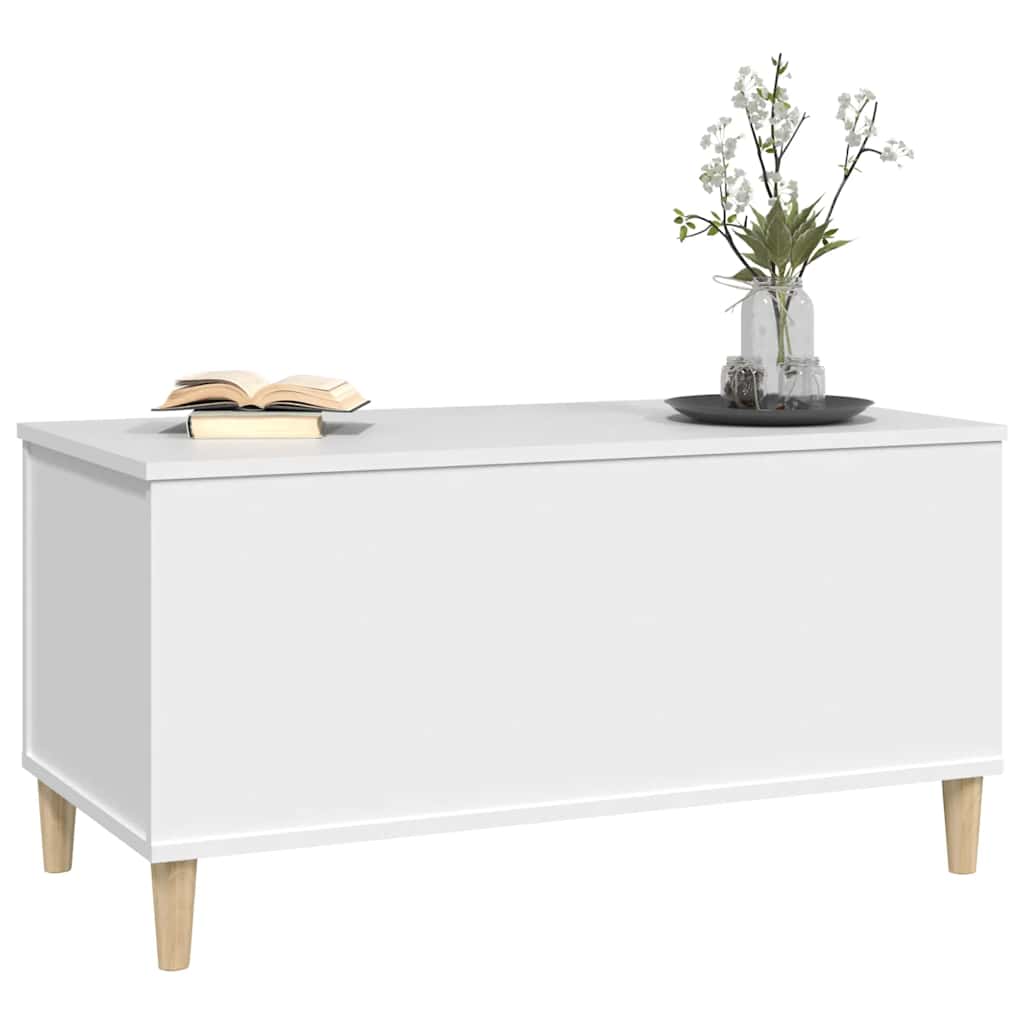 Table basse Blanc 90x44,5x45 cm Bois d'ingénierie - XIOS
