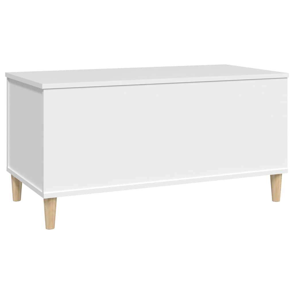 Table basse Blanc 90x44,5x45 cm Bois d'ingénierie - XIOS