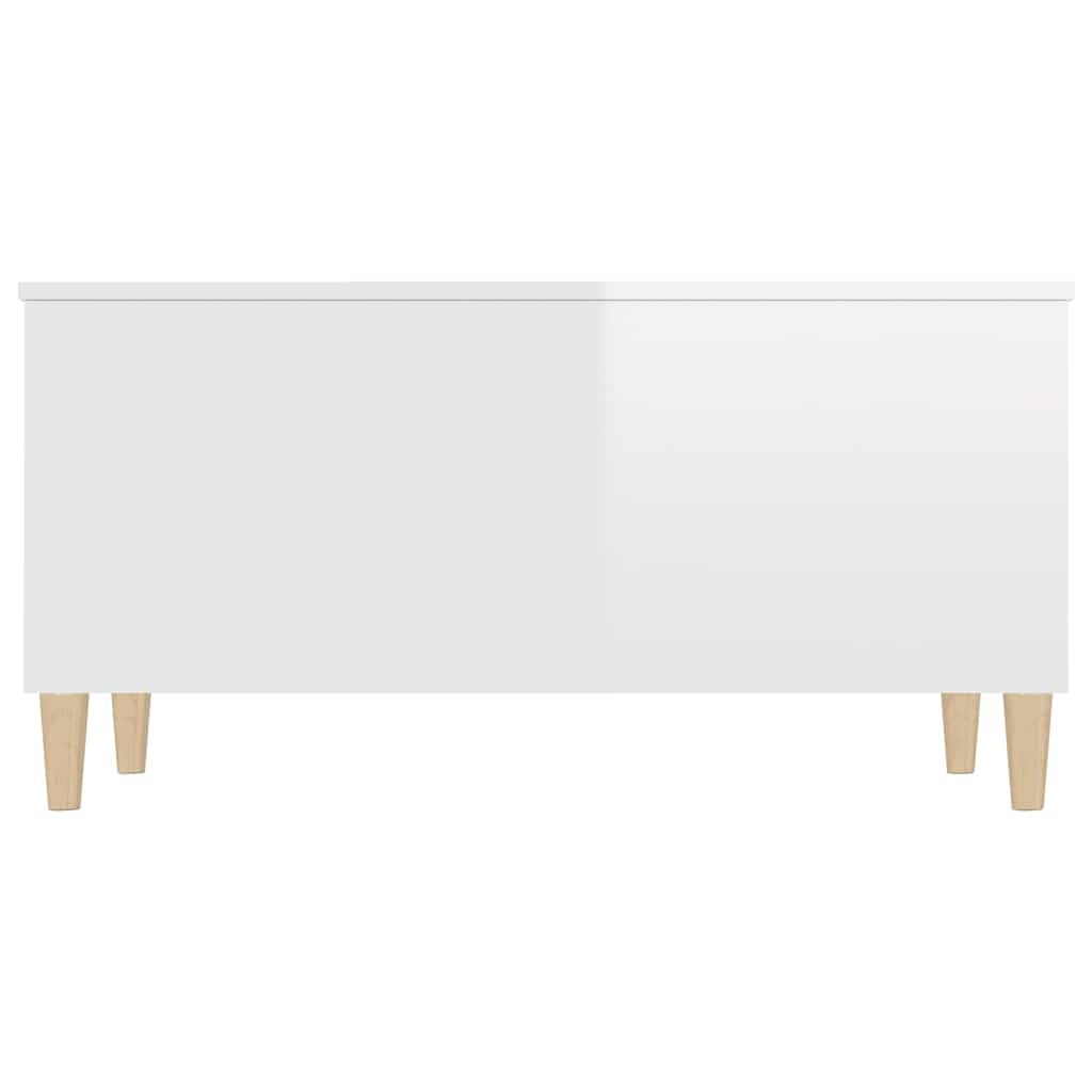 Table basse Blanc brillant 90x44,5x45 cm Bois d'ingénierie - XIOS