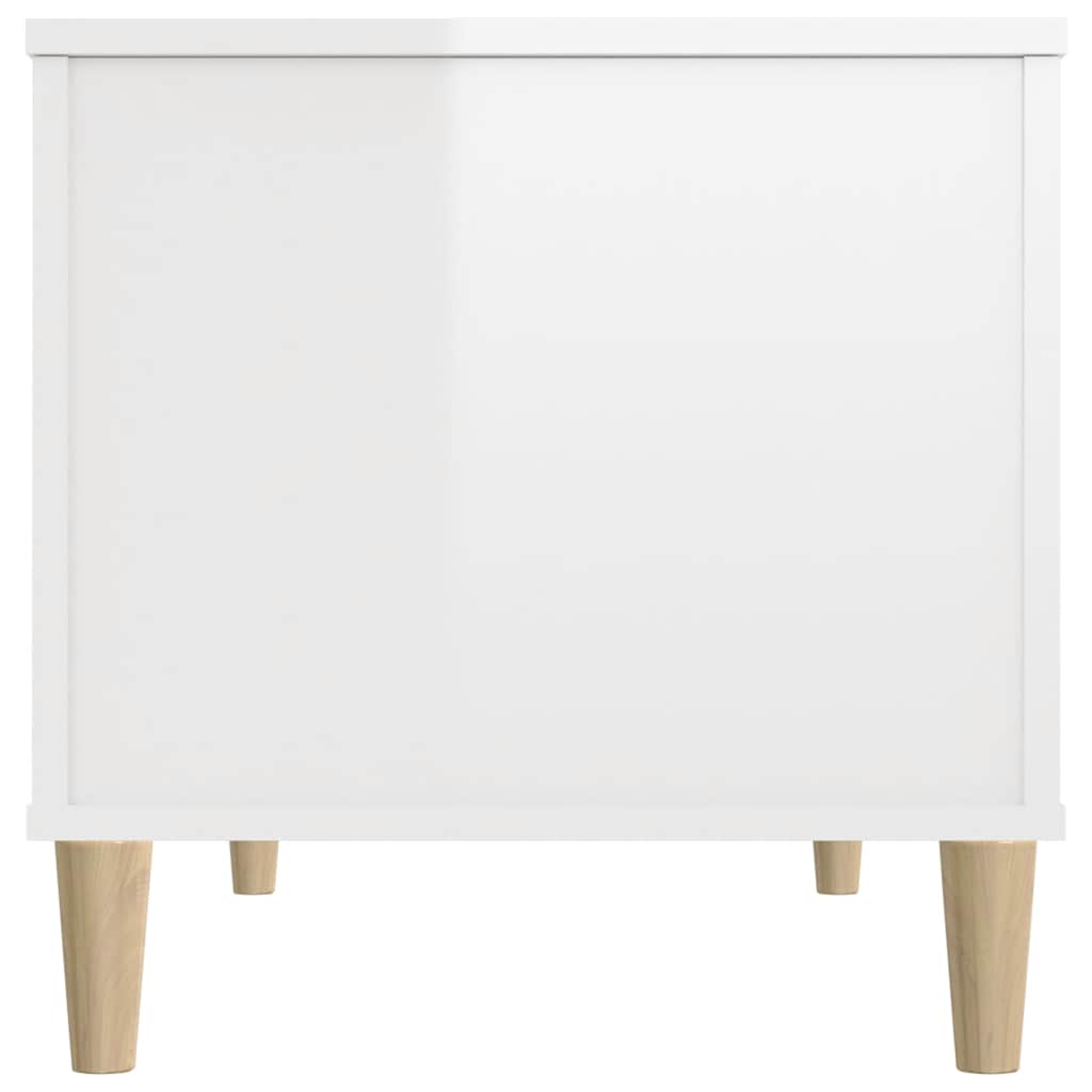 Table basse Blanc brillant 90x44,5x45 cm Bois d'ingénierie - XIOS