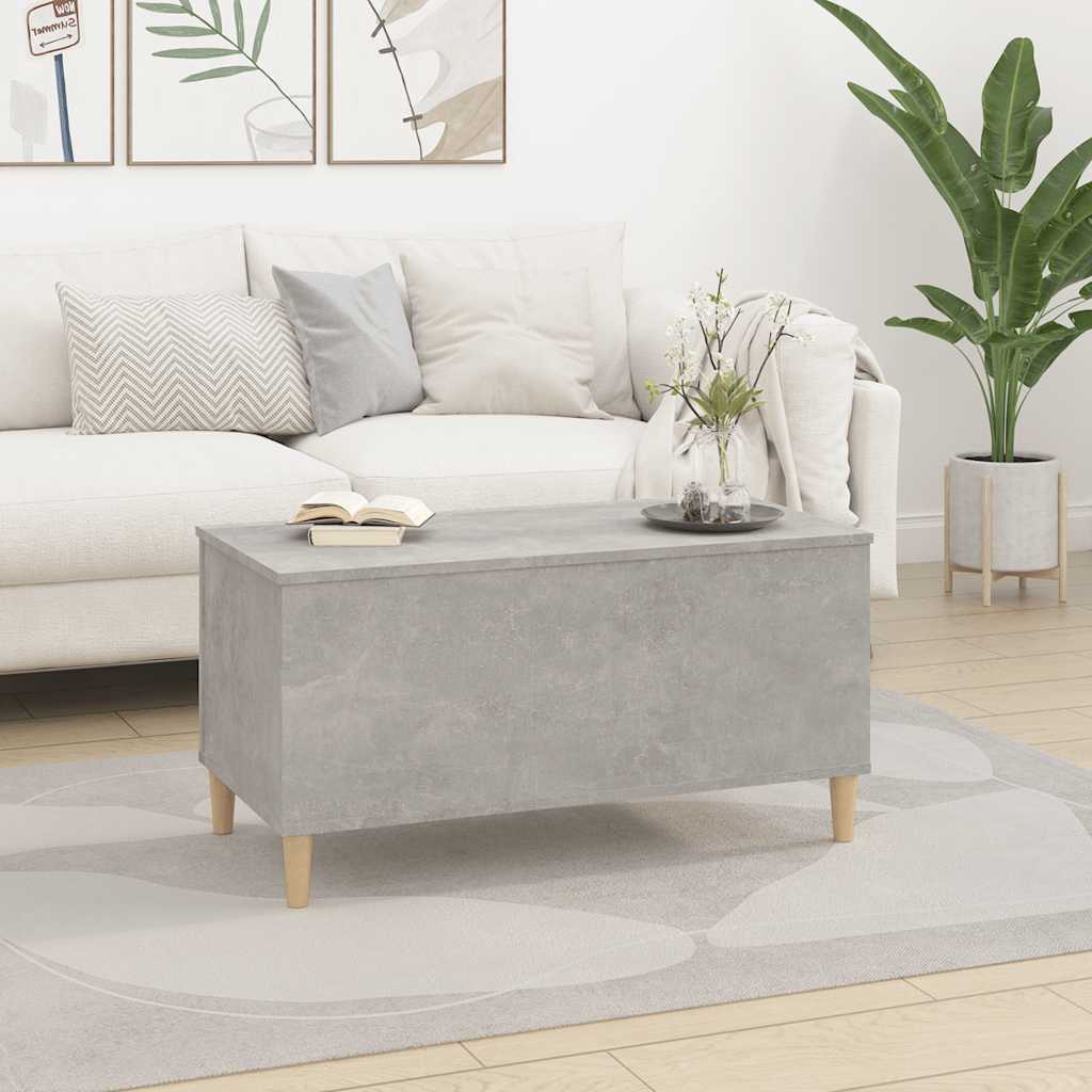 Table basse Gris béton 90x44,5x45 cm Bois d'ingénierie - XIOS