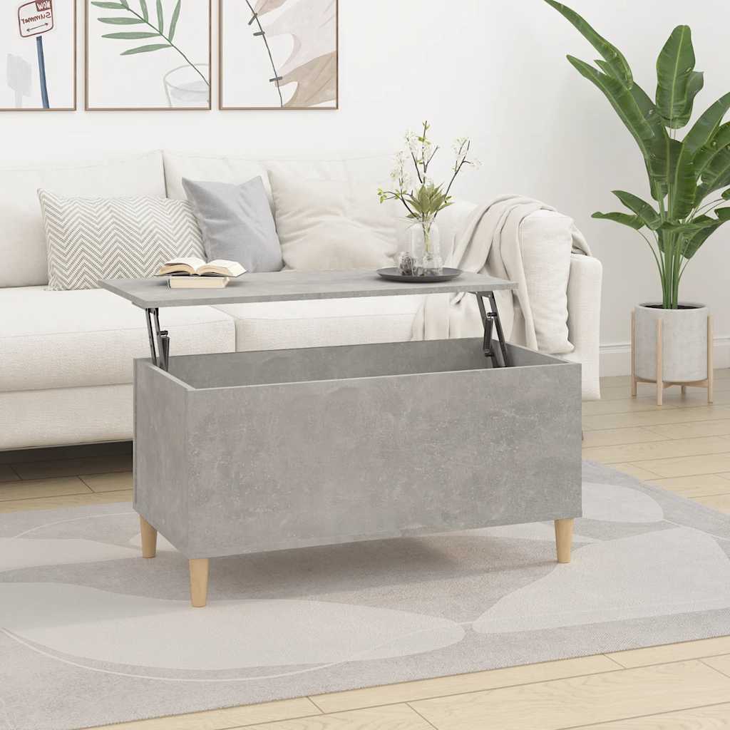 Table basse Gris béton 90x44,5x45 cm Bois d'ingénierie - XIOS
