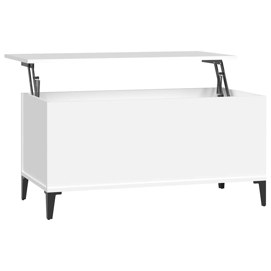 Table basse Blanc 90x44,5x45 cm Bois d'ingénierie - XIOS