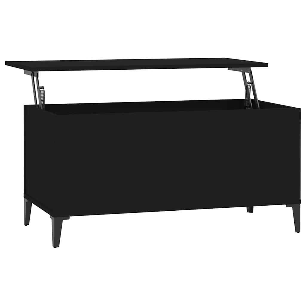 Table basse Noir 90x44,5x45 cm Bois d'ingénierie - XIOS
