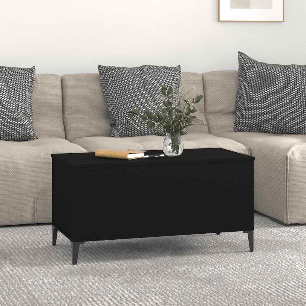 Table basse Noir 90x44,5x45 cm Bois d'ingénierie - XIOS