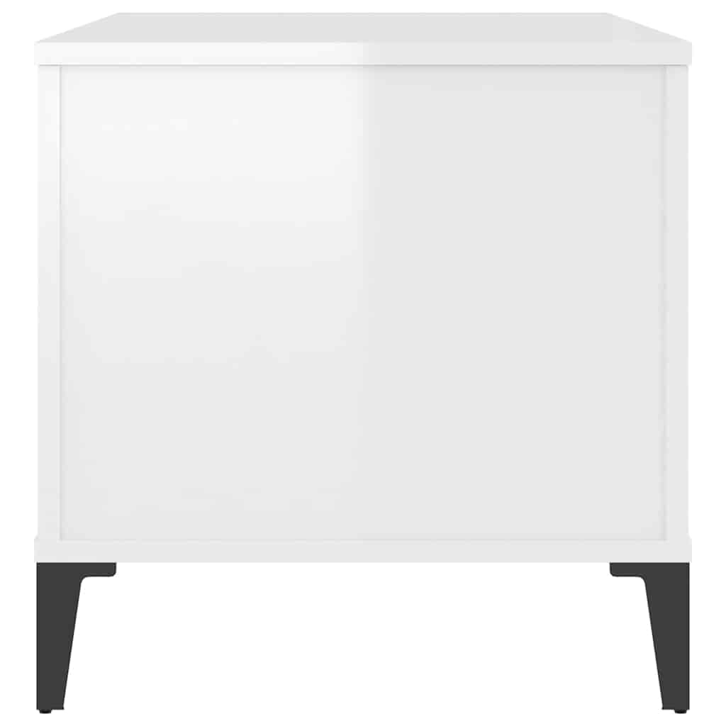 Table basse Blanc brillant 90x44,5x45 cm Bois d'ingénierie - XIOS