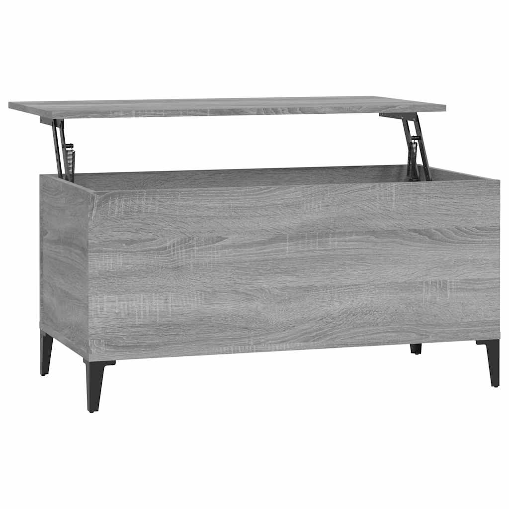 Table basse Sonoma gris 90x44,5x45 cm Bois d'ingénierie - XIOS