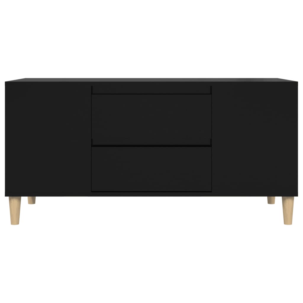 Meuble TV Noir 102x44,5x50 cm Bois d'ingénierie Meubles TV vidaXL   