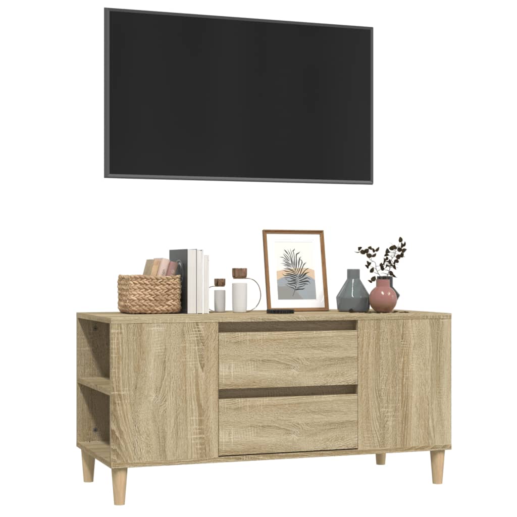 Meuble TV Chêne sonoma 102x44,5x50 cm Bois d'ingénierie - XIOS