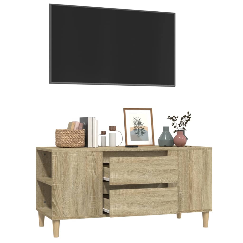 Meuble TV Chêne sonoma 102x44,5x50 cm Bois d'ingénierie - XIOS