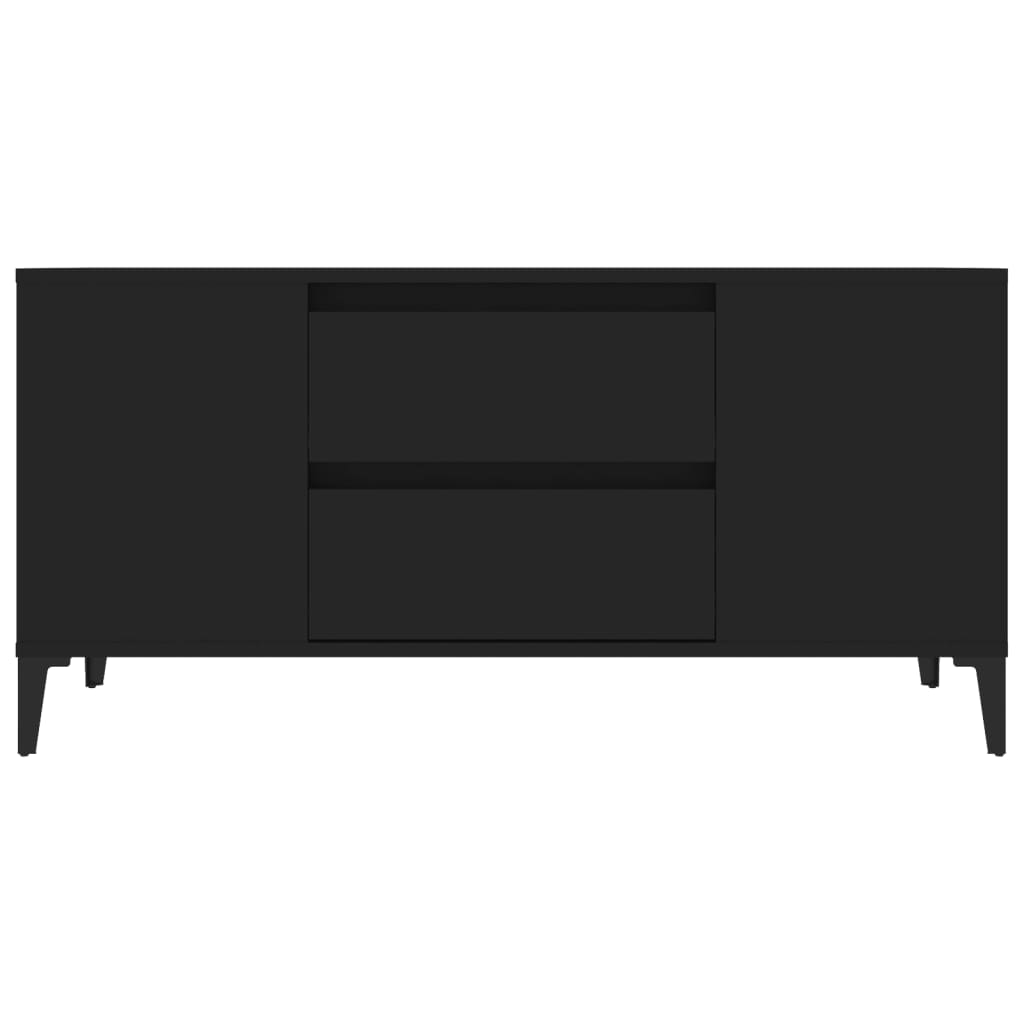 Meuble TV Noir 102x44,5x50 cm Bois d'ingénierie - XIOS