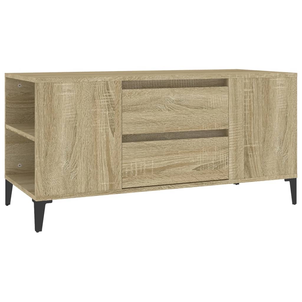 Meuble TV Chêne sonoma 102x44,5x50 cm Bois d'ingénierie Meubles TV vidaXL   