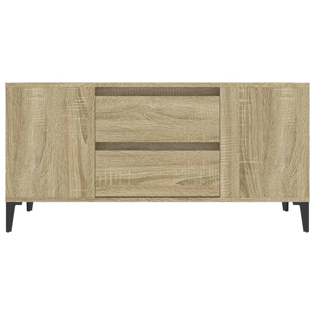 Meuble TV Chêne sonoma 102x44,5x50 cm Bois d'ingénierie Meubles TV vidaXL   
