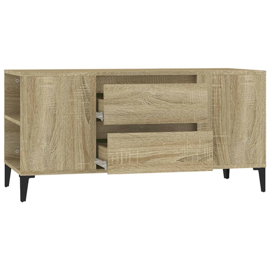 Meuble TV Chêne sonoma 102x44,5x50 cm Bois d'ingénierie Meubles TV vidaXL   