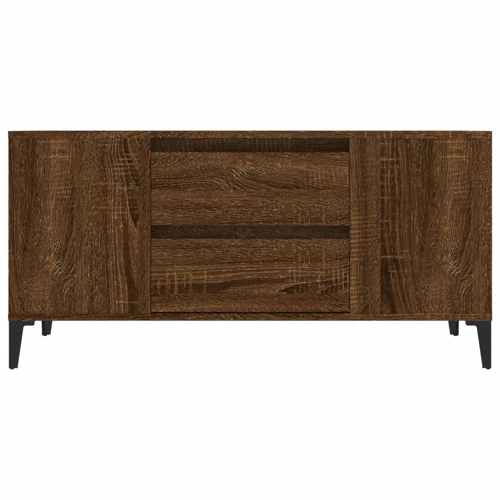 Meuble TV Chêne marron 102x44,5x50 cm Bois d'ingénierie - XIOS