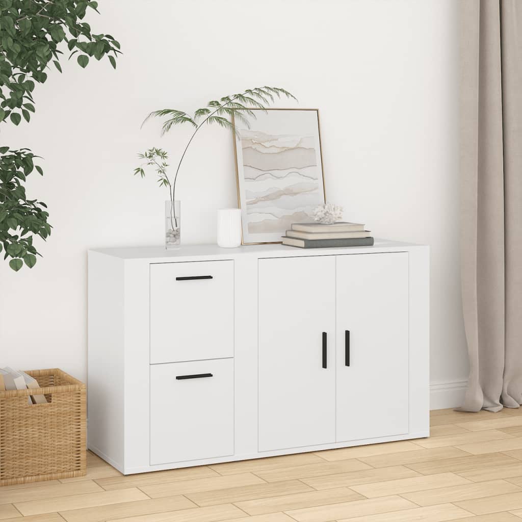 Buffet Blanc 100x33x59,5 cm Bois d'ingénierie - XIOS