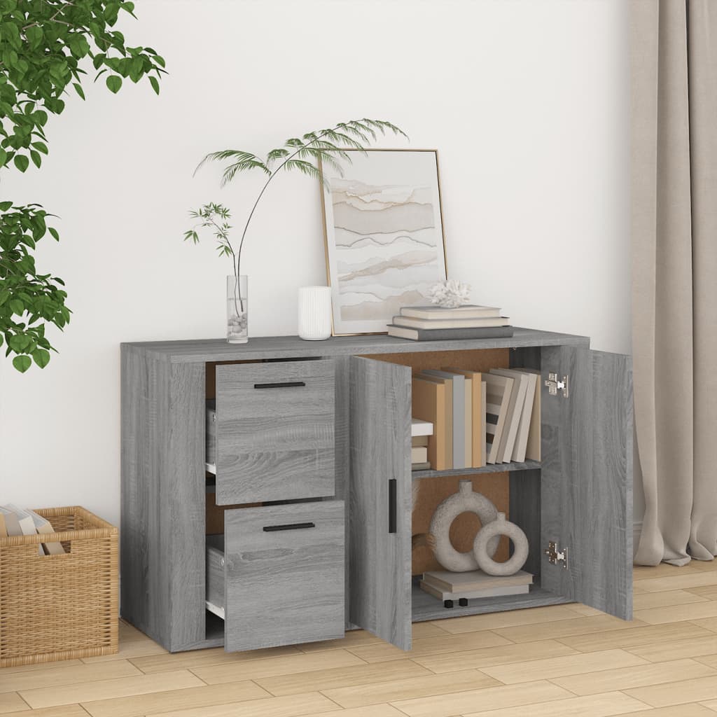 Buffet Sonoma gris 100x33x59,5 cm Bois d'ingénierie - XIOS